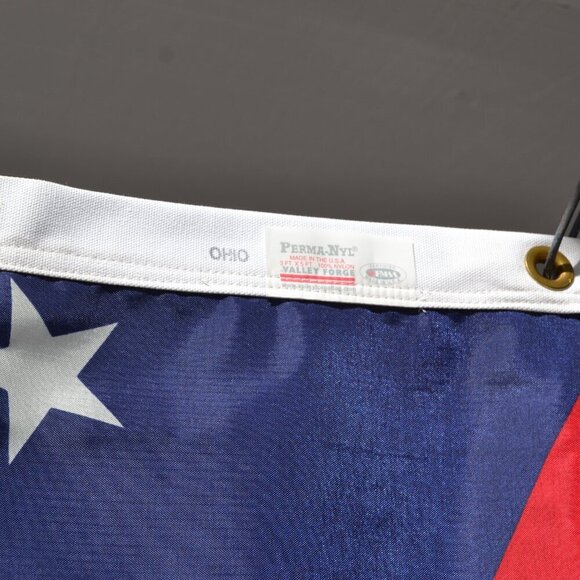 Ohio State Flag Burgee Red Blue White Made In USA Valley Forge Commercial Grade - Picture 4 of 5